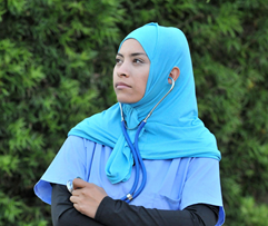 high tech performance hijab (royal blue)