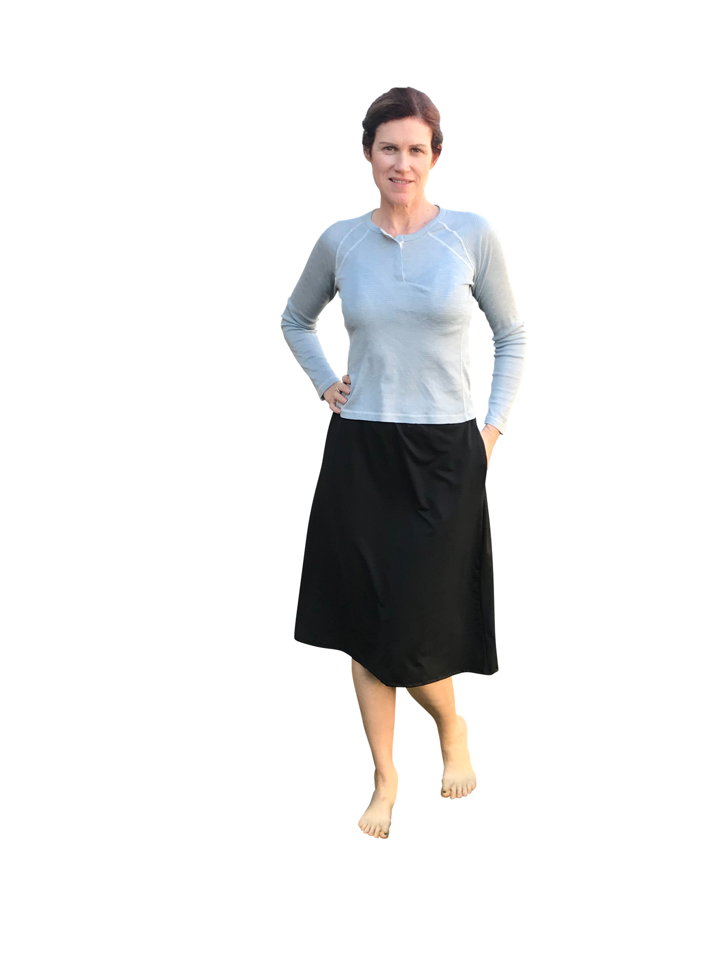long athletic skirt black