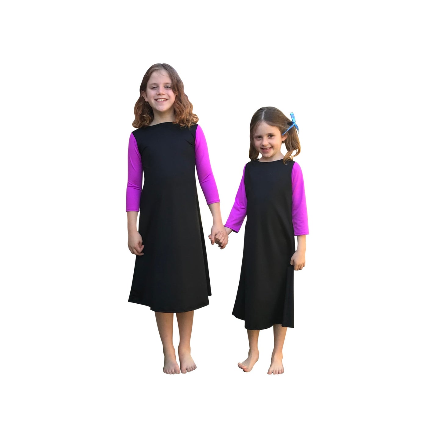 Purple Modest Swimwear Girls, Girls Swim Dress, Burkini, Tznius Swim,  Swim Dress Full Cover Sun Protection UV 50+ Modest Swimwear Swimsuit