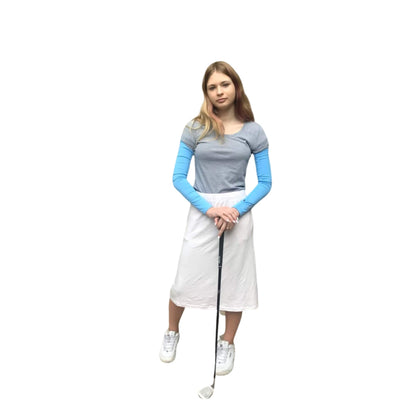 Ultra Luxurious Activewear Athleisure Skirt Modest Travel Clothing Cream Color Non-See Through Modal Cotton Thick Golf Skirt Sun Protection