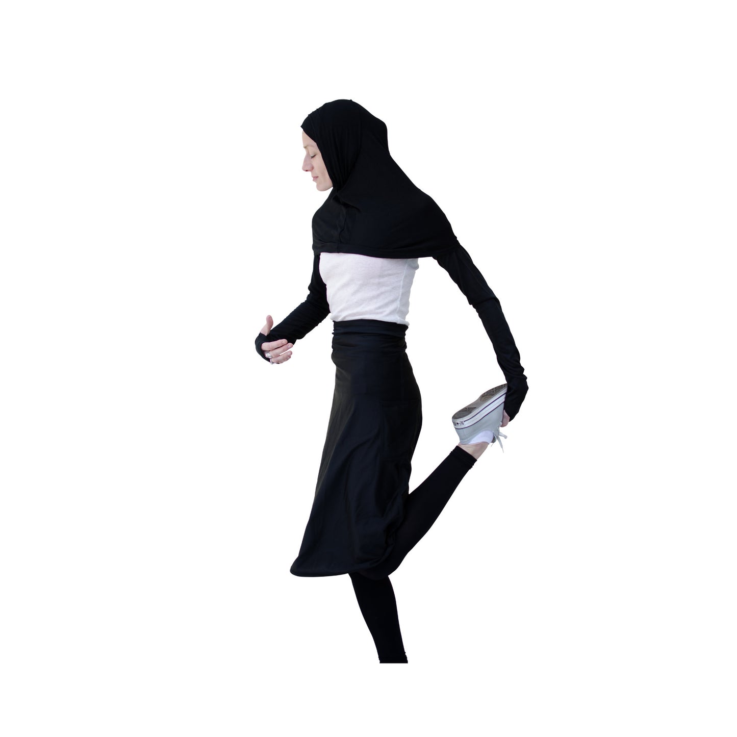 Full Cover Arm Sleeves with Thumb Holes (Black)