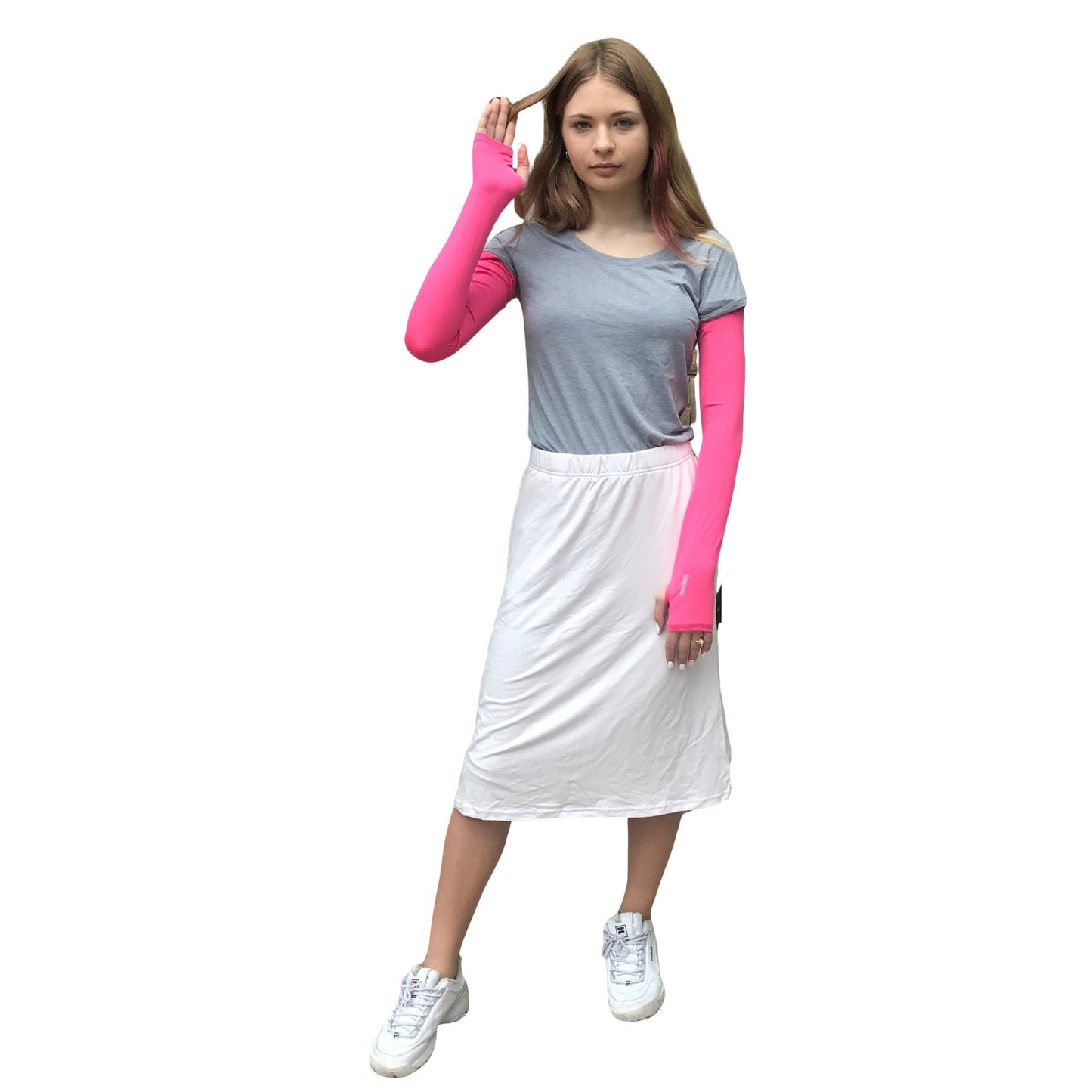 full coverage arm tights (coral)