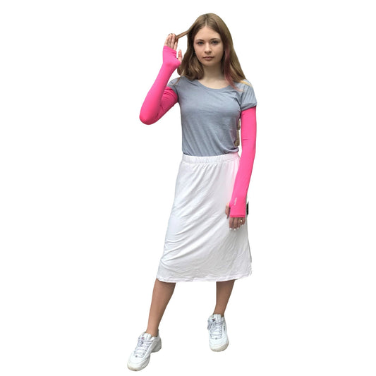 Full Coverage Arm Tights / Modesty Arm Sleeves / Sun Protection Arm Sleeves / Tzniut Accessories / Islamic Wear Abaya Coverage / Coral Color