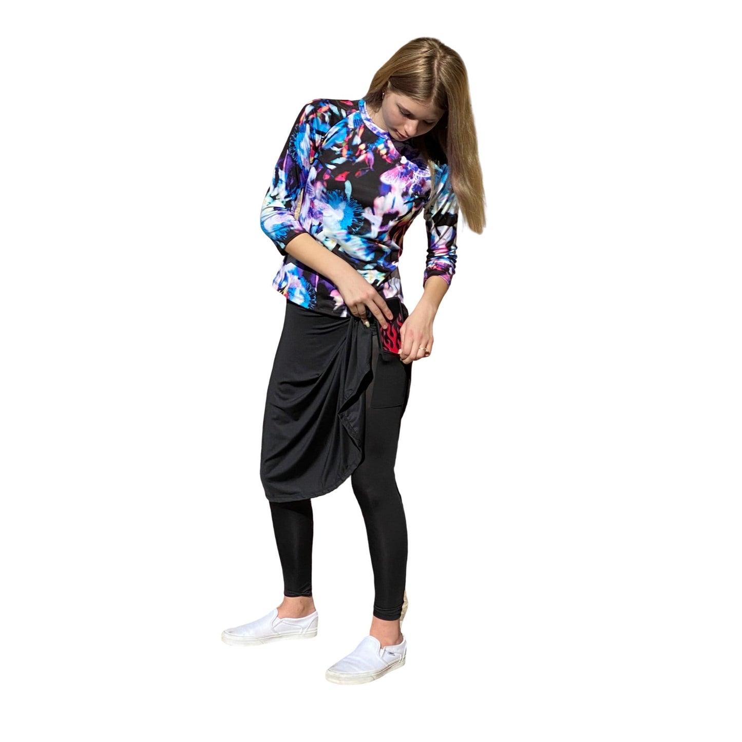 Extra Long Skirted Leggings Swimwear Modest Swim Skirt with Pockets Muslim Swimwear Burkini, Jewish Swimwear Tznius