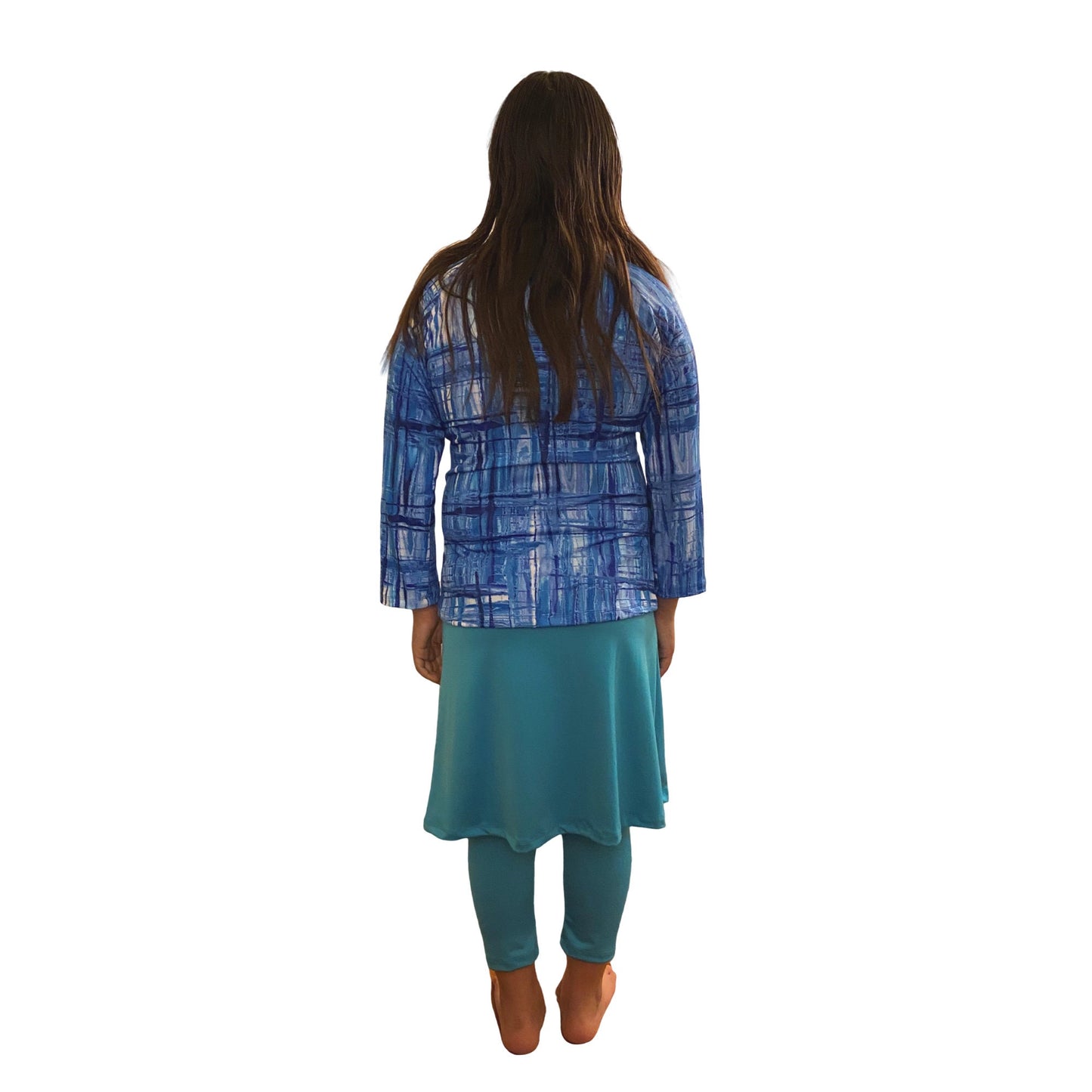 Turquoise skirt with leggings, Girl Modest Swimwear Skirted Leggings, Tzniut Swim skirt, Islamic Swimsuit, Turquoise Beachwear, Size S-XXL