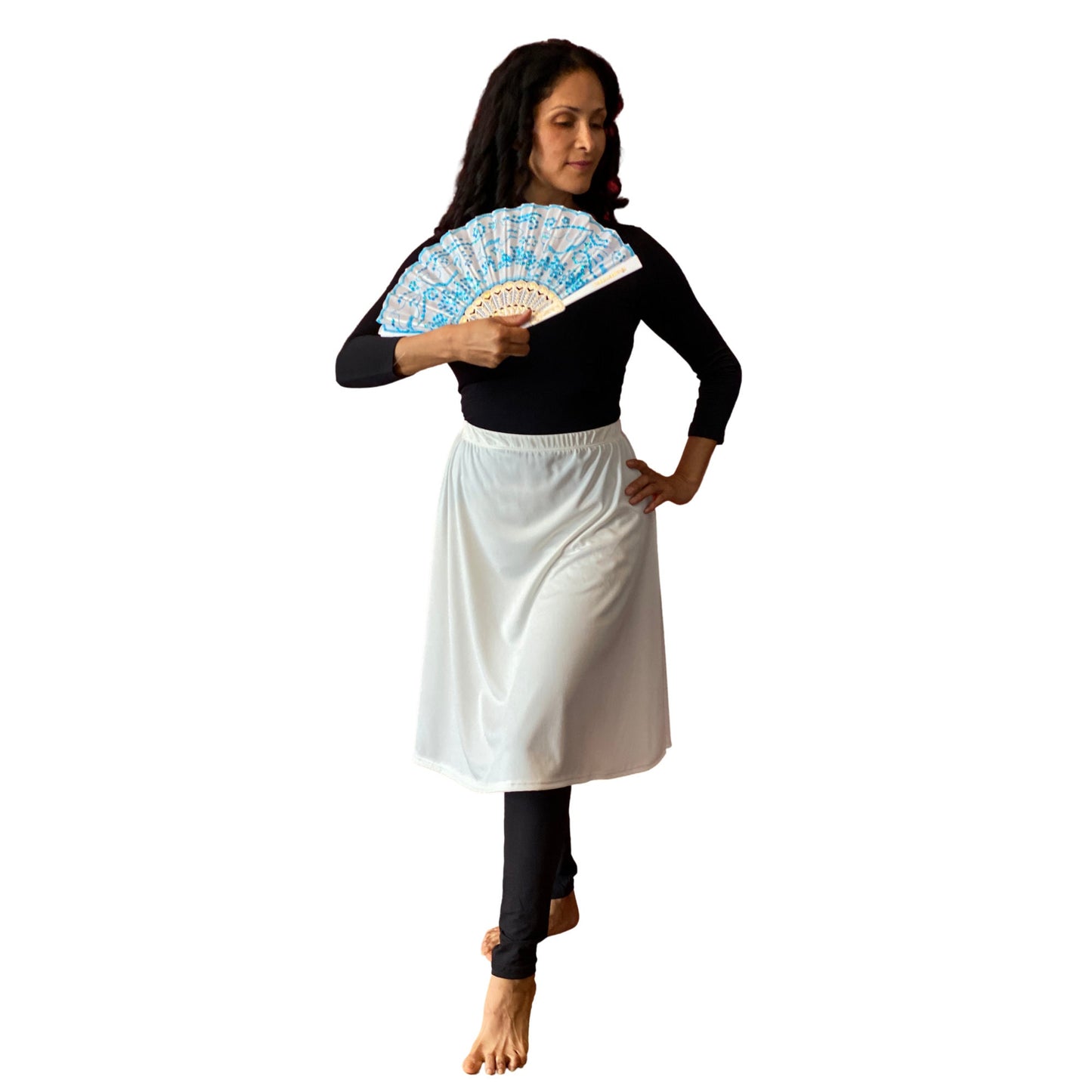 White Athletic Skirt, Ballet Skirt, Dance Skirt, A-Line Skirt, Golf Skirt, Tennis Skirt, Modest Skirt, Figure Skating Skirt