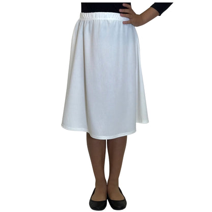 White Athletic Skirt, Ballet Skirt, Dance Skirt, A-Line Skirt, Golf Skirt, Tennis Skirt, Modest Skirt, Figure Skating Skirt