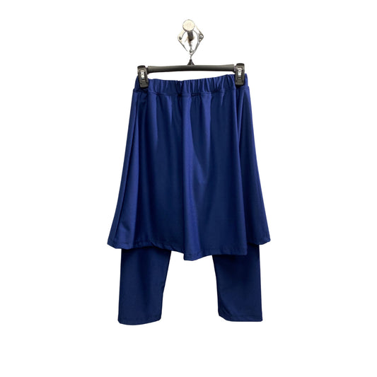 Plus Size Navy Blue Girls Activewear Swimwear skirt with leggings, Tzniut Swimsuit, Islamic Girls Swim, Skirt with leggings, Plus size yoga