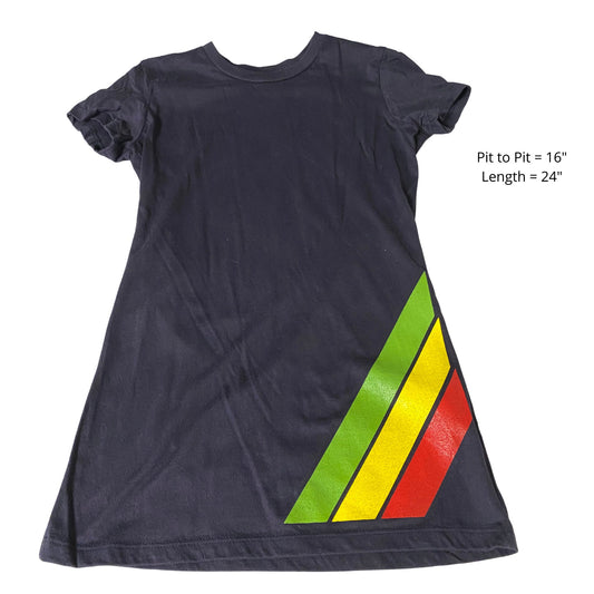 Girls' Blue Tunic Cotton Dress Tee Senegal Flag Mauritania Flag Guyana Flag Grenada Flag Tshirt Dress Tunic One Size