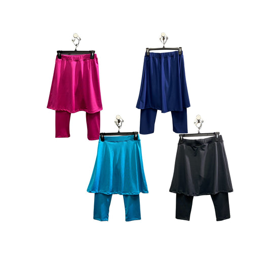 Girls Pants with Attached Skirt, Mini Flared Skirt with Leggings, Butter Soft Skirted Leggings, 2-in-1 skirt leggings, Play Outfit,  S-XXL