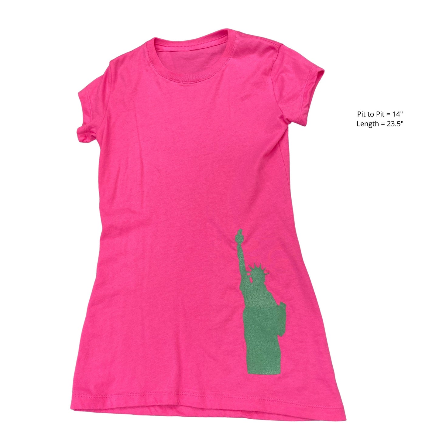 Girls' Tunic Cotton Dress Statue of Liberty NYC Tshirt Dress Tunic One Size