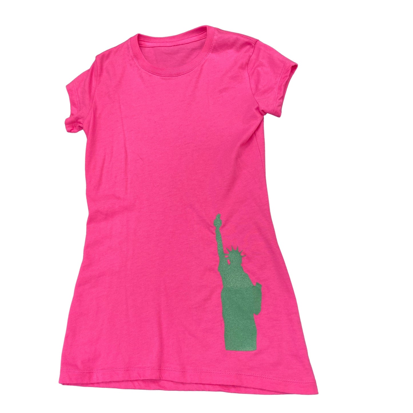 Girls' Tunic Cotton Dress Statue of Liberty NYC Tshirt Dress Tunic One Size