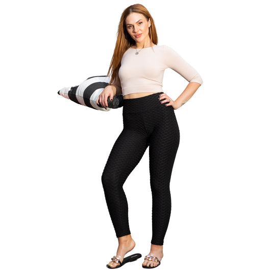 Scrunch Booty Lift Leggings High Waist Yoga Pants Tummy Control Tights Butt Lifting Leggings Ruched Butt Textured Activewear One Size