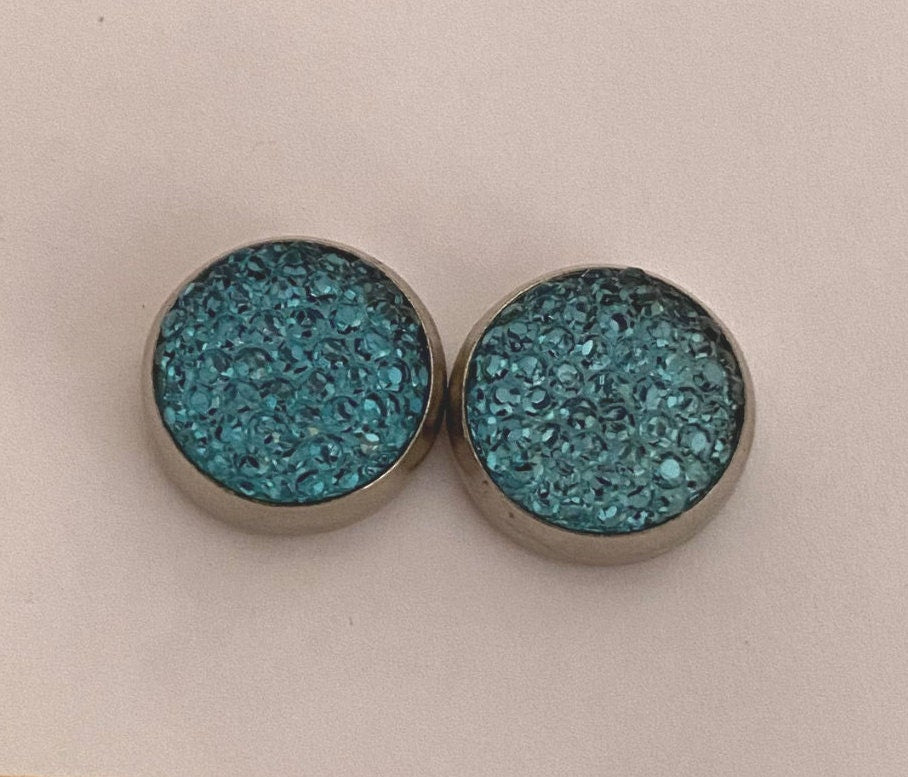Hijab Magnets | Magnets for Scarves | Hijab Closure | Bejeweled Scarf Accessories | Keep Shirts Closed Magnets | Aquamarine Hair Accessories