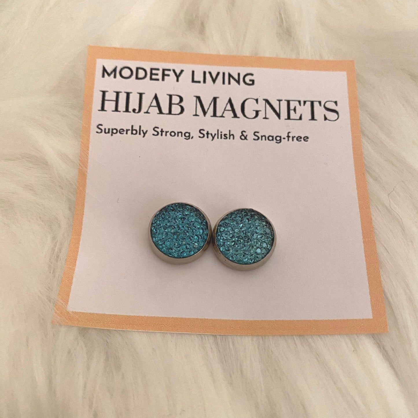 Hijab Magnets | Magnets for Scarves | Hijab Closure | Bejeweled Scarf Accessories | Keep Shirts Closed Magnets | Aquamarine Hair Accessories