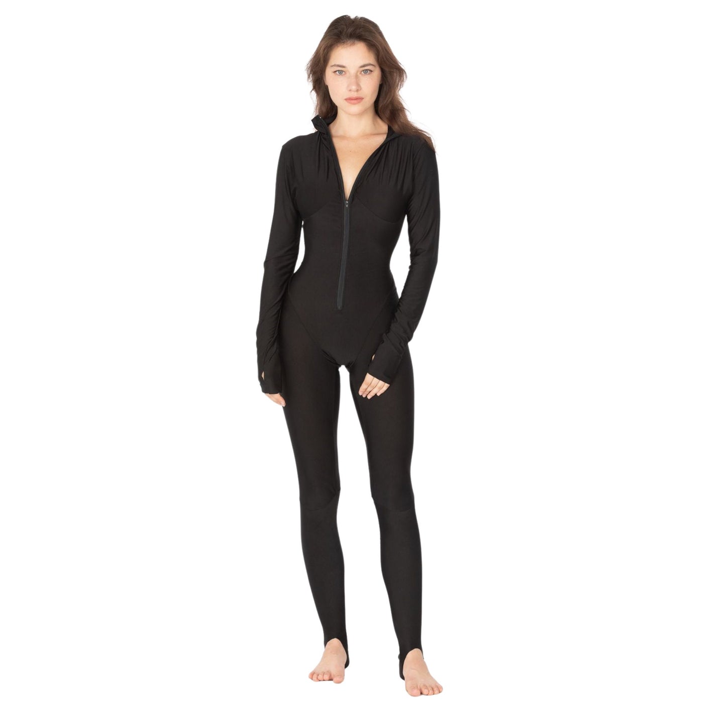Sexy Full Coverage Swim Jumpsuit, Burkini, Black Swimsuit, Catsuit, Cosplay, Modest Swim, Sun Protection Bodysuit, Swimsuit, Full Body Swim