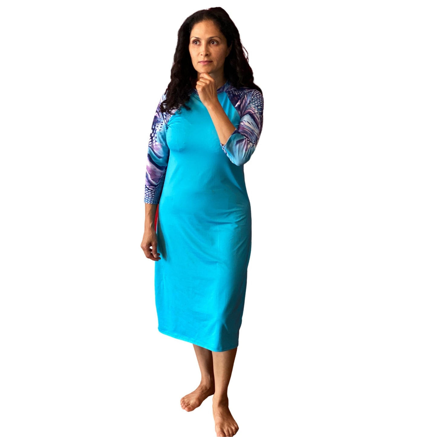 Modest Full Cover Swim Dress Swimwear Swimsuit Beachwear