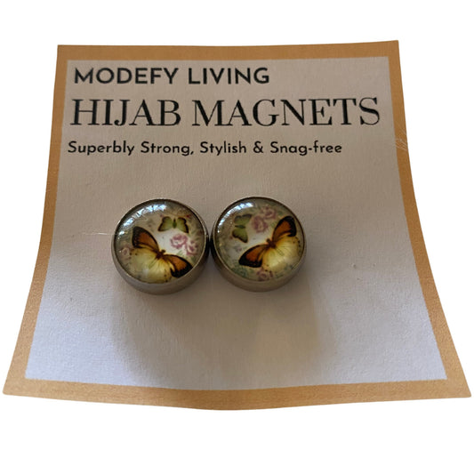 Hijab Magnets | Hijab Pins| Hijab Closure | Jeweled Scarf Accessories |Keep Shirts Closed Magnets | Butterfly Hair Item | Scarf Magnet