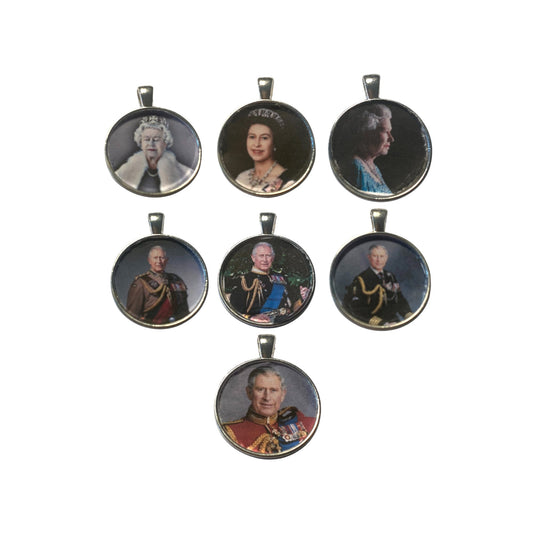 Queen Elizabeth Pendant, King Charles Charm, Prince Charles, Queen Elizabeth Memorabilia, Prince of Wales, Queen Elizabeth Charm