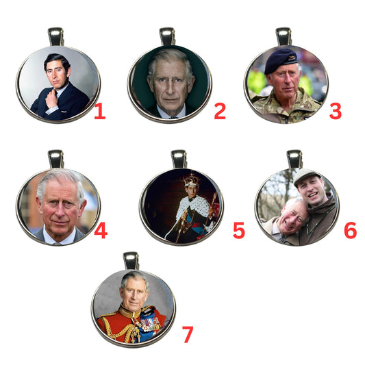 King Charles Coronation Pendant, King Charles Charm, Prince of Wales Memorabilia, Coronation Gift, King Charm, Charles Jewelry