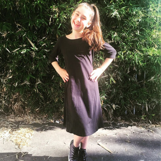 girl dress anna style from karen michelle school dress everyday dress casual dress tznius sz 6-12 girls