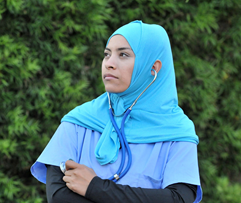 Hijab for stethoscope use