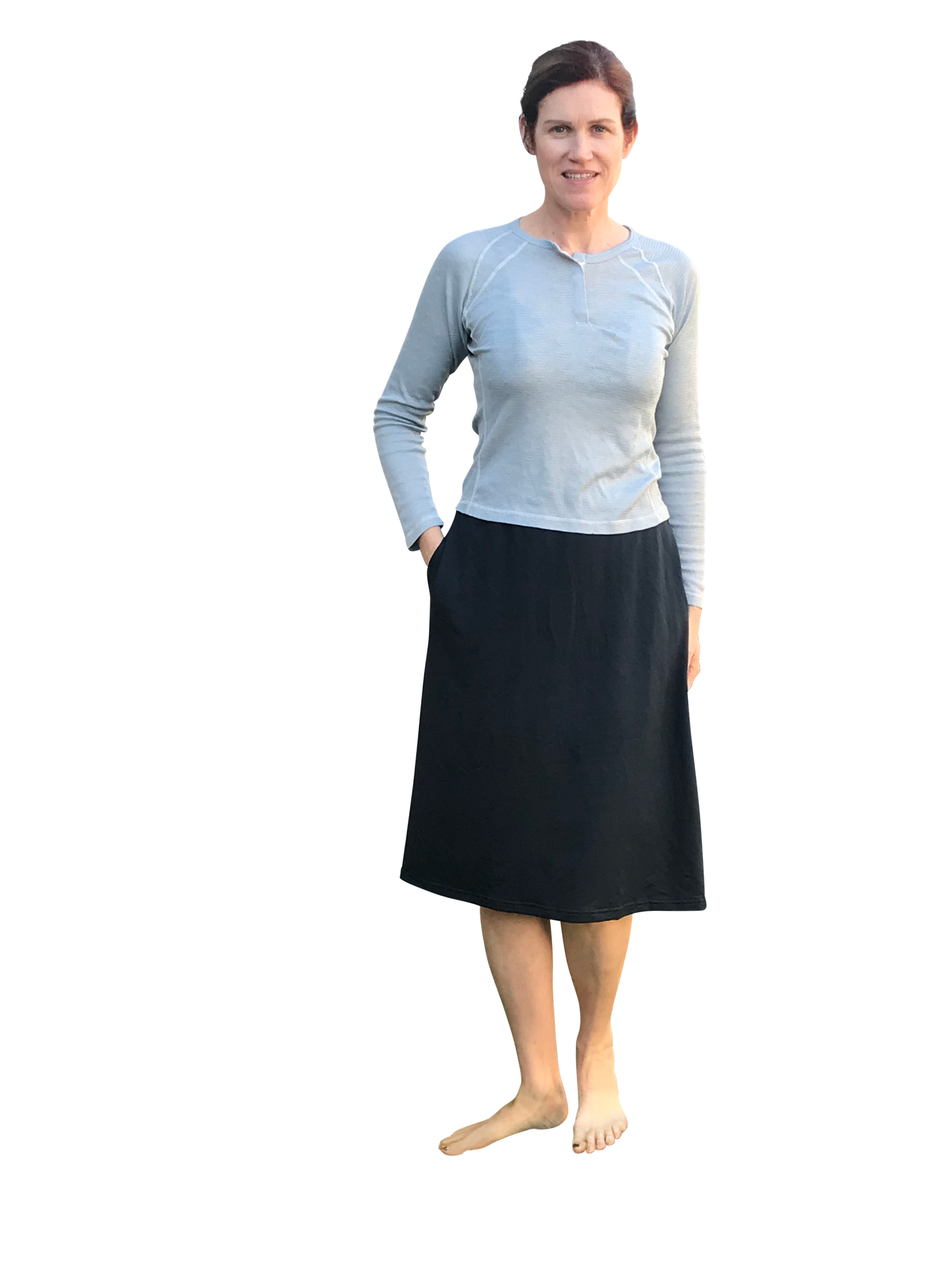 Modest Casual Skirt (Midnight Blue)