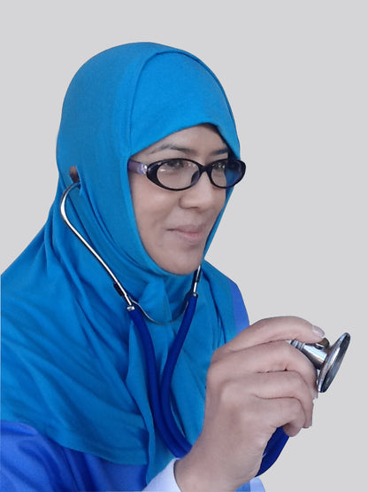 Hijab designed with doctors and nurses in mind