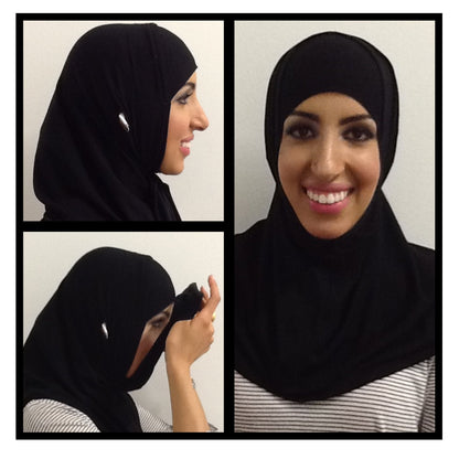Innovative Hijab Designed for Digital Era Medical Hijab Athletic Hijab Sports Hijab Ninja Al Amari Hijab Black Hijab
