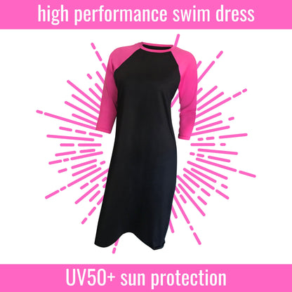 Modest Full Cover Swim Dress Swimwear Swimsuit Beachwear