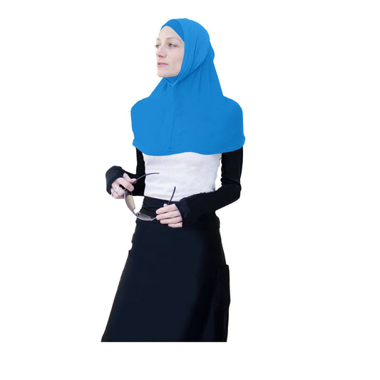 Innovative Hijab for the Digital Era Sports Hijab Athletic Hijab Medical Hijab Al Ameera Al Amira Style Blue
