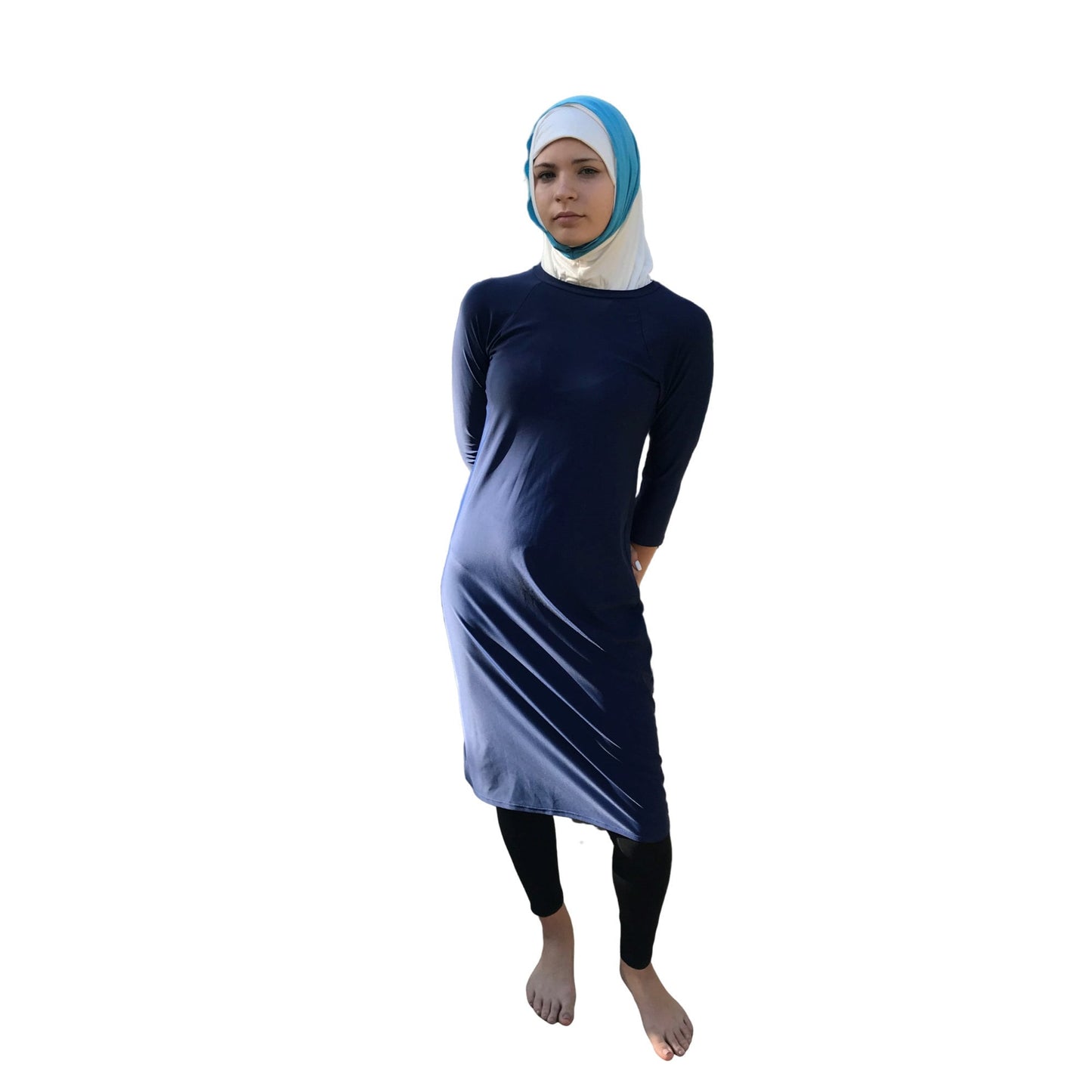 Sports Hijab Athletic Hijab Medical Hijab White and Blue Hijab Ninja Hijab Al Ameera Instant Hijab Quick Hijab