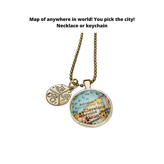 Triathlon Jewelry, Triathlon Necklace, Triathlon Keychain, CUSTOM Map Pendant Anywhere in World, Gift for Triathlete, Ironman Jewelry