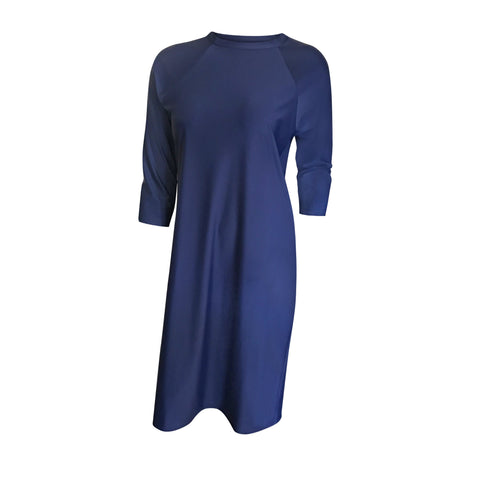 Girls Swim Dress Full Cover (Navy Blue) – MODEFYwear