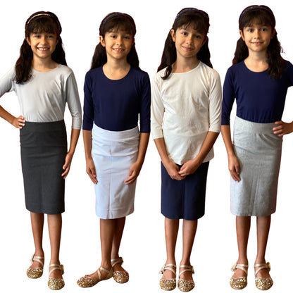 Elementary School Skirt / Modest Skirt / Knee Length Skirt / Dark Grey Skirt for School / School Uniform Skirt / Nice Skirt/ tznius skirt