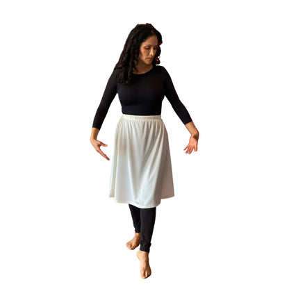 White Athletic Skirt, Ballet Skirt, Dance Skirt, A-Line Skirt, Golf Skirt, Tennis Skirt, Modest Skirt, Figure Skating Skirt