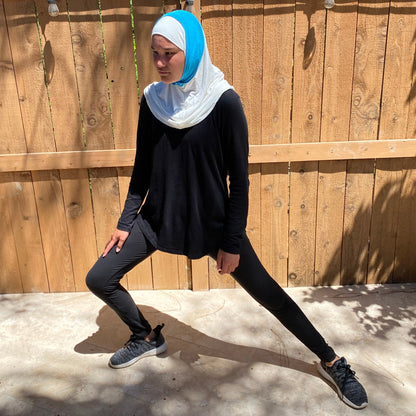Black Yoga Pants. Buttery Soft Leggings. Anti-Yeast Infection. 4 Way Stretch. Burkini Swim Pants, Tznius Leggings. Running Tights. One Size
