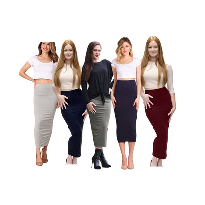 Double Layer No Slit Long Midi Pencil Skirt. Super Sexy Great Silhouette. Olive Green. Not See Thru. Lyrca for Stretch. Great for Modesty