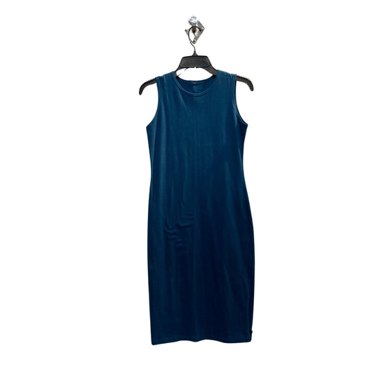 Teal Stretch Cotton Jersey Bodycon Sleeveless Dress, Midi Dress, Cocktail Dress, Layering Dress, Tznius Dress, Sheath, Versatile Tank Dress