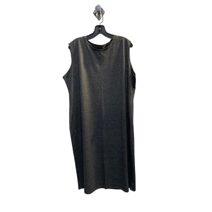 Plus Size 1X-3X Charcoal Stretch Jersey Sleeveless Dress, Midi Tank Dr MODEFYwear Plus Size 1X-3X Charcoal Stretch Jersey Sleeveless Dress, Midi Tank Dr MODEFYwear