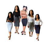 PLUS SIZE Pencil Skirts for Women, Stretch Pencil Skirt Plus Size, Various Colors, Stretch Knit Pencil Skirt, Womens Slim Fit Skirt, XL-3XL