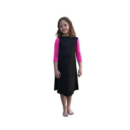 Girls Swim Dress Swimdress Modest Girls Swimwear Kids Swimsuit Full Cover Sun Protection Play Clothes Camp Clothes Tzniut Dress Burkini