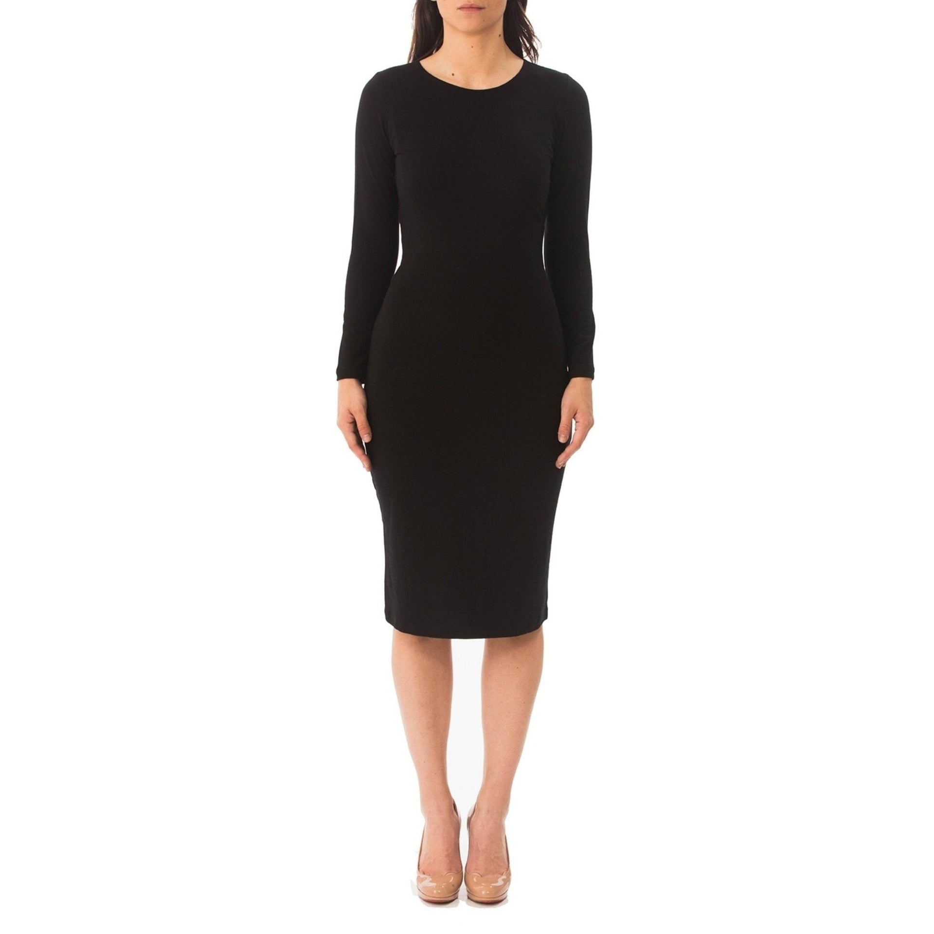 black midi dress modest Wendi Black Midi *ALL SALES FINAL*