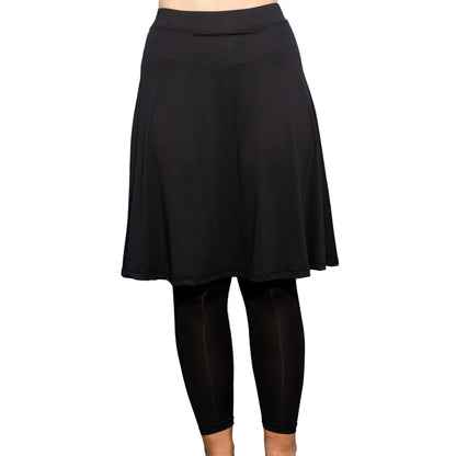 Knee Length Casual Skirt with leggings athletic golf workout sport modest skirt with pockets. high waisted leggings. SUPER LIGHTWEIGHT.