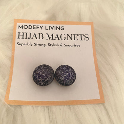 Hijab Magnets | Hijab Pins| Hijab Closure | Jeweled Scarf Accessories |Keep Shirts Closed Magnets |Blue Constellation Hair Accessories