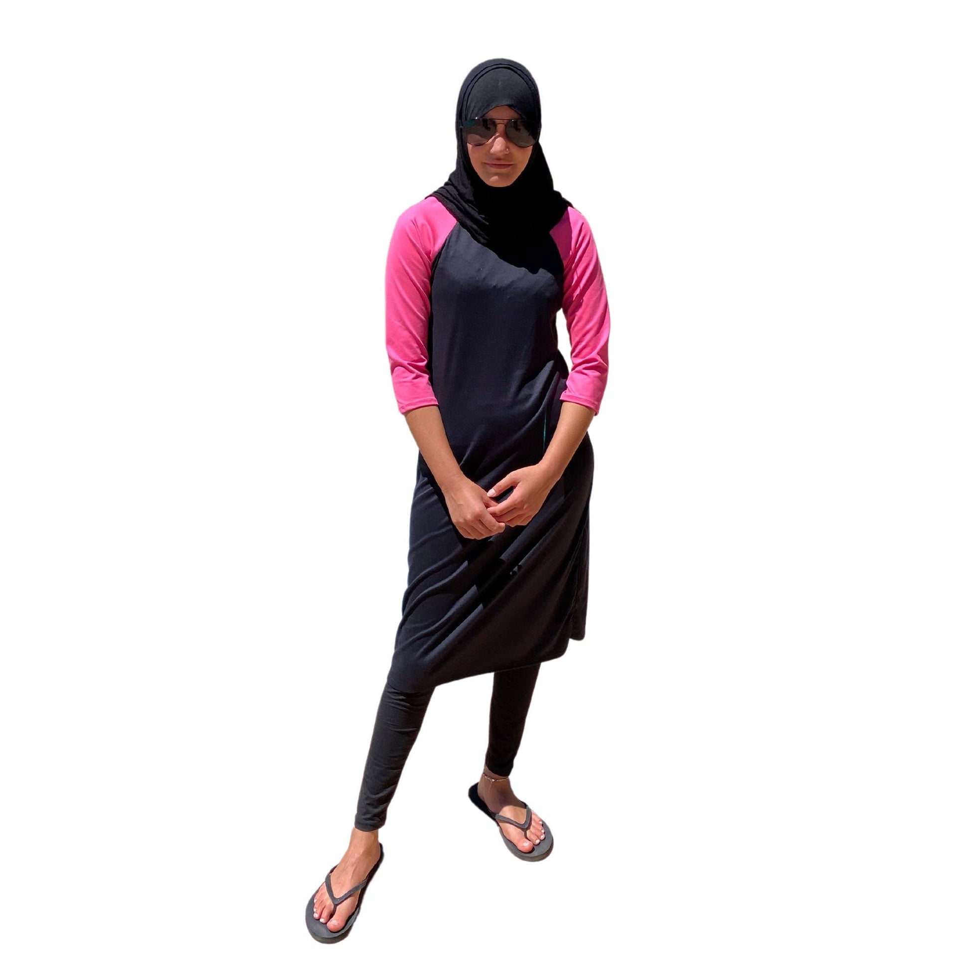 Swim Dress with Leggings, Full Sun Protection Swimwear, Islamic Swimsu – MODEFYwear Swim Dress with Leggings, Full Sun Protection Swimwear, Islamic Swimsu – MODEFYwear