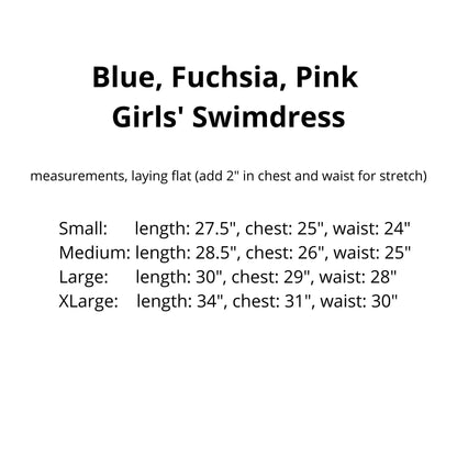 Fuchsia Beach Coverup Pool Coverup swimdress swimsuit for girls Modest Swim Dress Super Stretchy Sun Protection