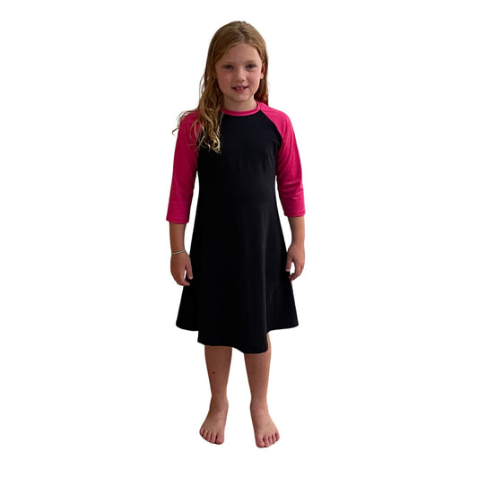 Swimwear for Girls, Modest Swimdress, Beach Coverup Pool Coverup swimsuit for girls Modest Swim Dress Super Stretchy Sun Protection