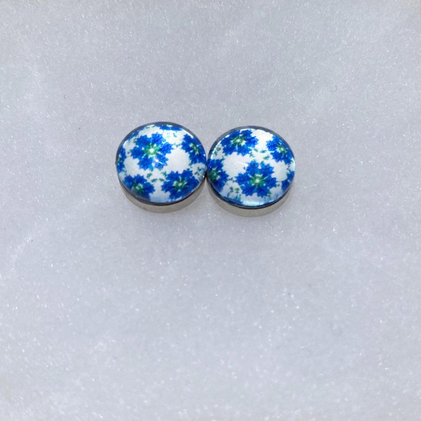 Hijab Magnets | Hijab Pins| Hijab Closure | Jeweled Scarf Accessories |Eid Muslim Gift | Blue White Floral Magnet | Scarf Magnet | FREE SHIP